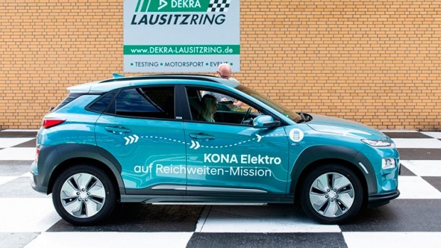 Электрический Hyundai Kona проехал на одном заряде 1026 км