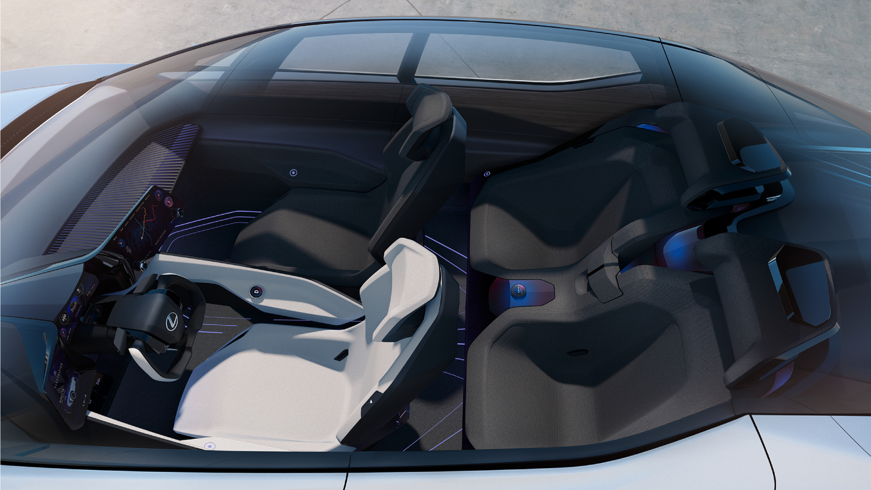 Lexus представил роскошный LF-Z со штурвалом и электрохромной крышей