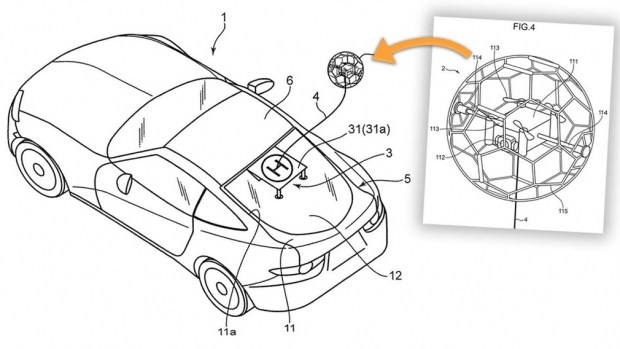 Mazda запатентовала авто с вертолётной площадкой