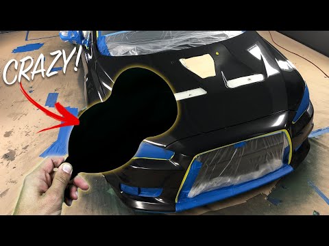 Вот так выглядит самый черный Mitsubishi Lancer в мире