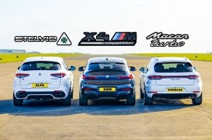 BMW X4 M и Porsche Macan против Alfa Romeo Stelvio QV