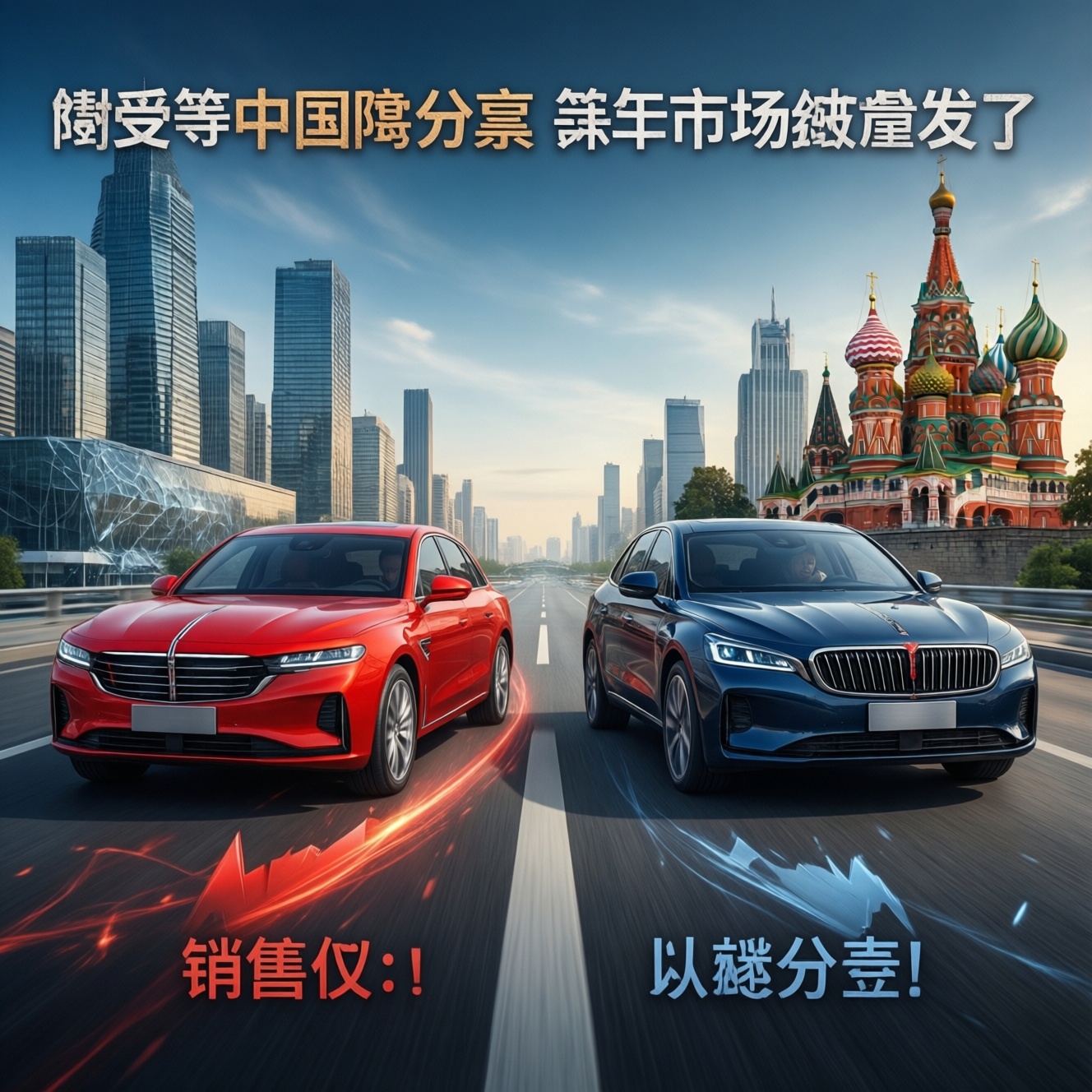 Доли китайских и российских автомобилей сравнялись, но продажи идут в разные стороны