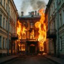 Пожар в особняке Миллера в центре Петербурга перекинулся на соседнее здание